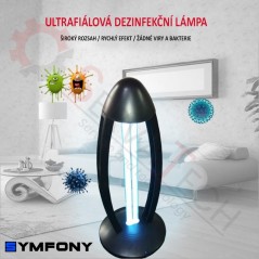Symfony UV a ozon dezinfekční lampa 38W na koronavir Covid-19, bílá