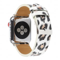 Řemínek pro apple watch 42/44, leopard bílý