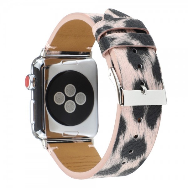 Řemínek pro apple watch 42/44, leopard růžový
