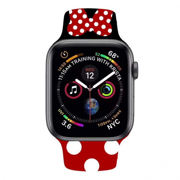 Řemínek pro apple watch 38/40, silikon puntíky