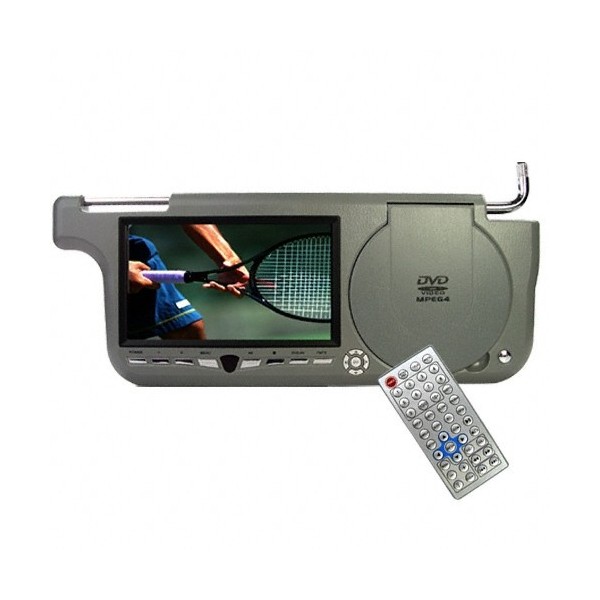 Sluneční clona DVD - 7" LCD, DVB-T, Zip kryt, 480 x 234, ŠEDIVÁ