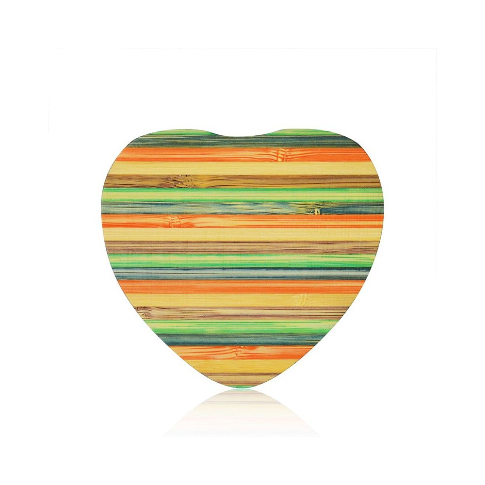 Bezdrátová nabíječka dřevěné srdce, barevná