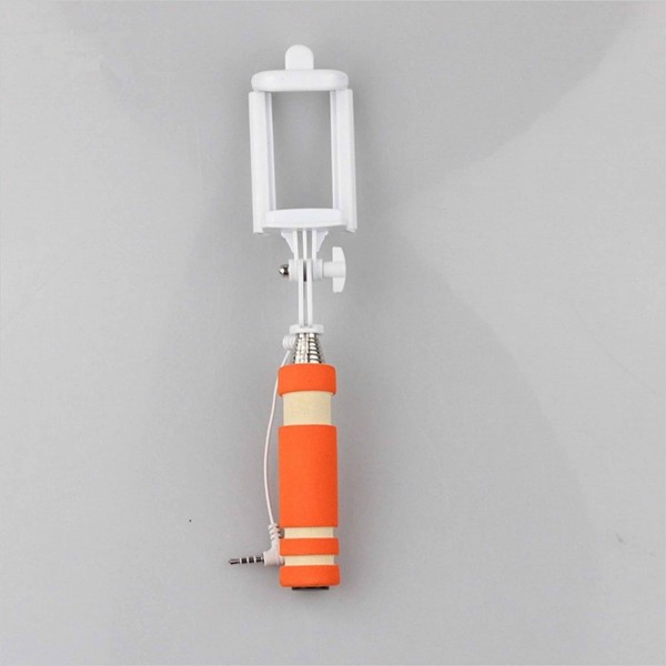 Selfie tyč na mobil, oranžová